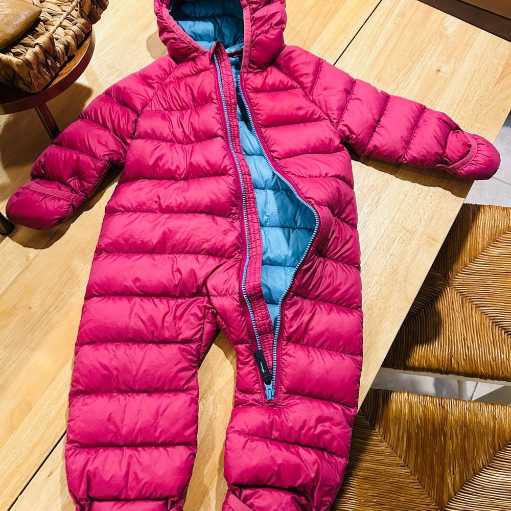 Pink Puffer Snowsuit with Hood